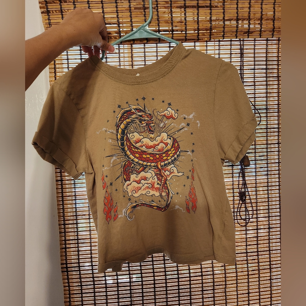 Dragon design crop top